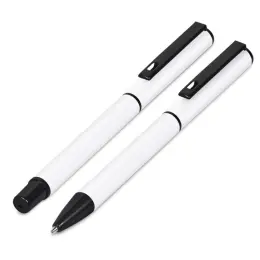 Altitude Stanza Ball Pen & Rollerball Set Solid White